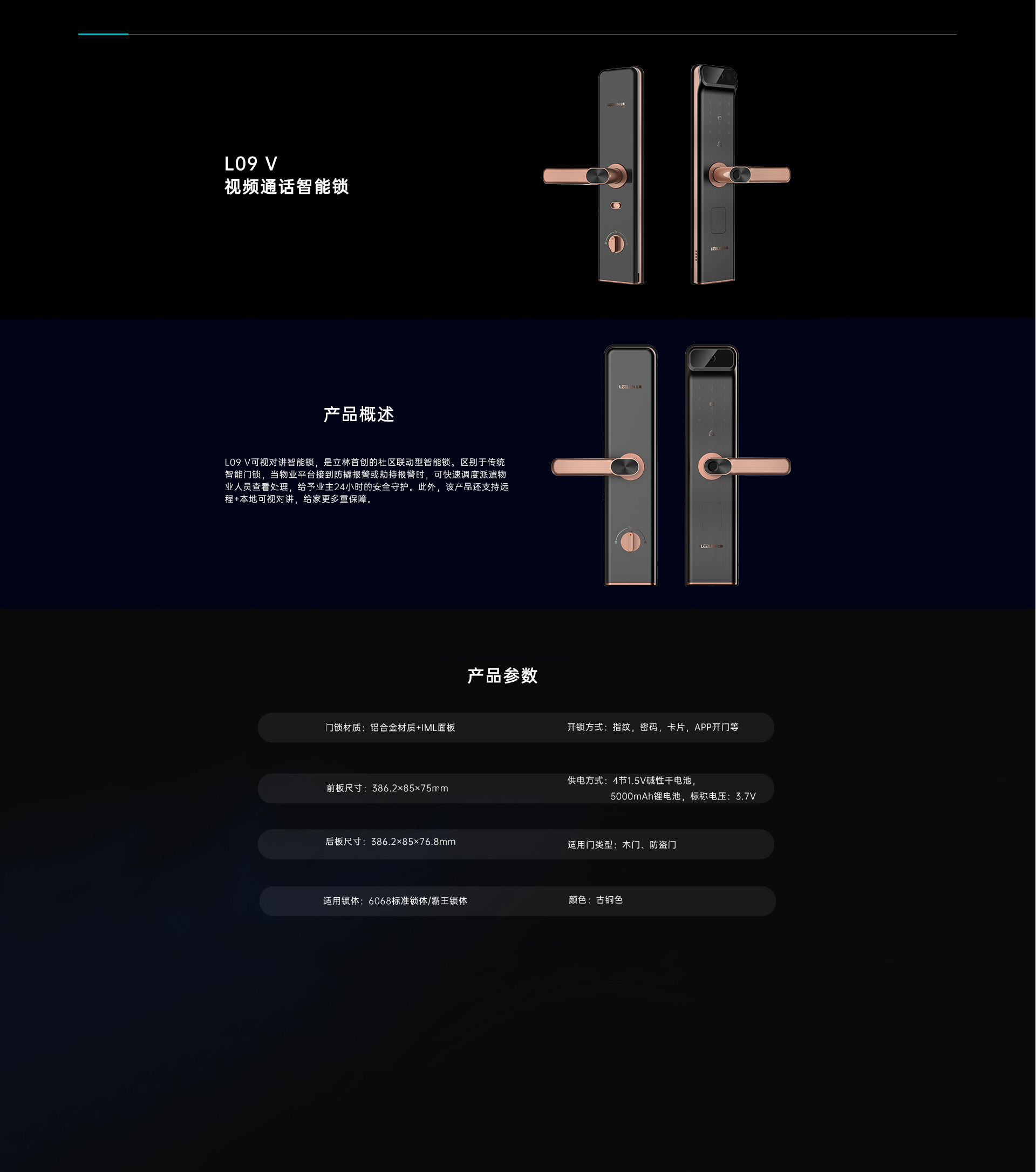 L09 V 视频通话智能锁